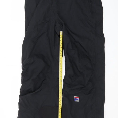 Fila Men's Black M Snow Pants Waterproof Insulated Winter Trousers