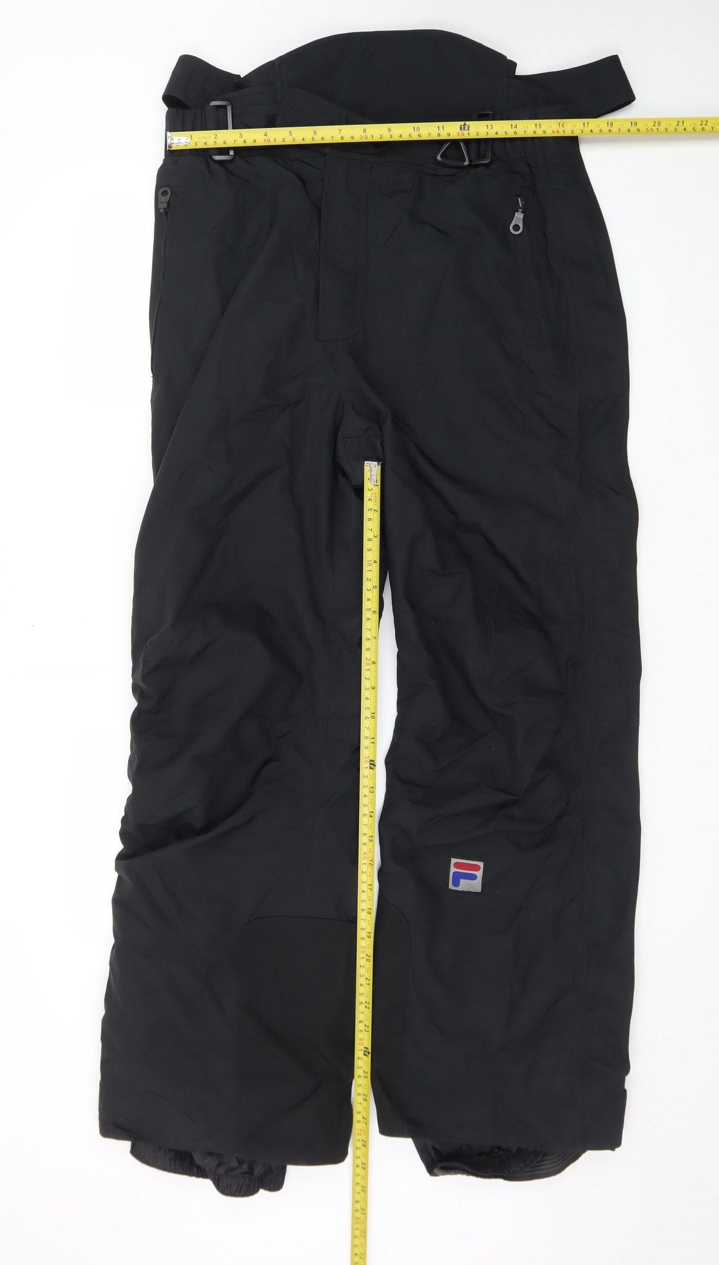 Fila Men's Black M Snow Pants Waterproof Insulated Winter Trousers