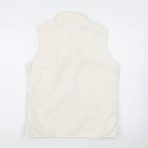 TIGI WEAR Women's Ivory Fleece Zip Waistcoat Size 10