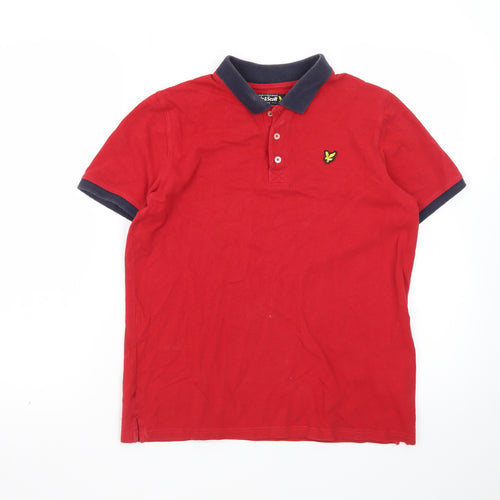 Lyle & Scott Junior Red Cotton Polo Shirt 14 Years Teens