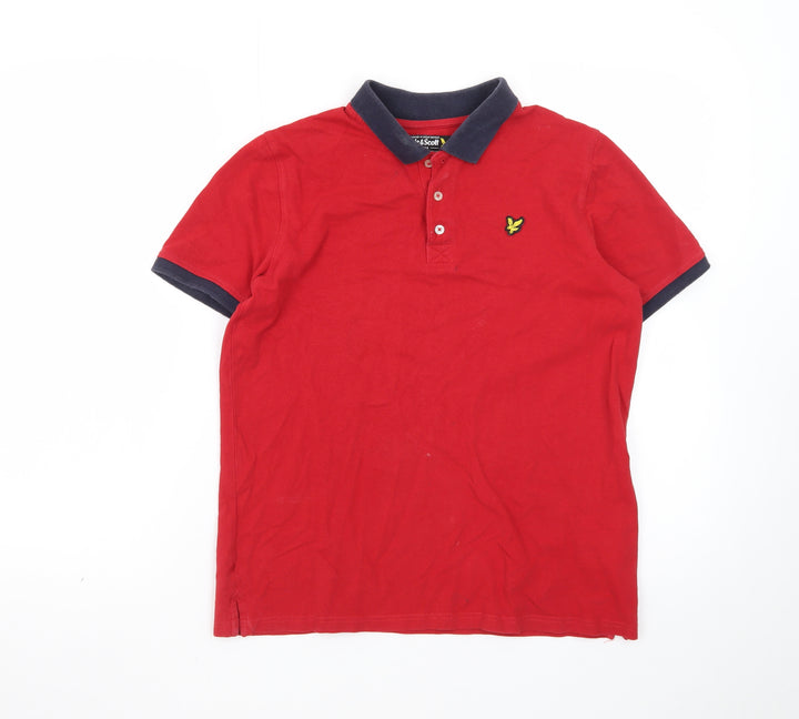 Lyle & Scott Junior Red Cotton Polo Shirt 14 Years Teens