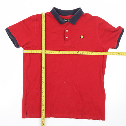 Lyle & Scott Junior Red Cotton Polo Shirt 14 Years Teens