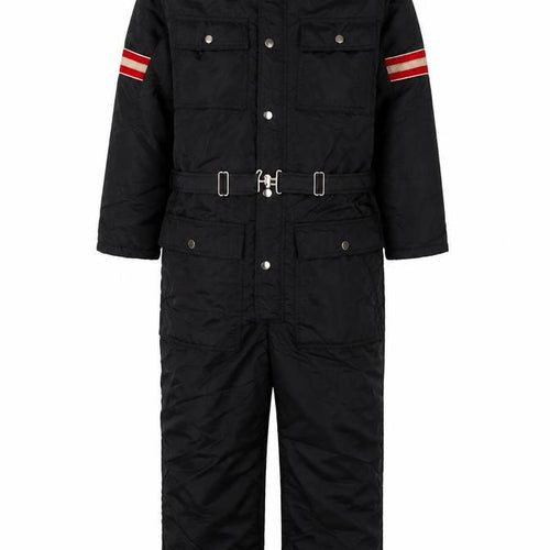 Fieldmaster Men Black Medium Insulated Snow Pants All-in-One Suit