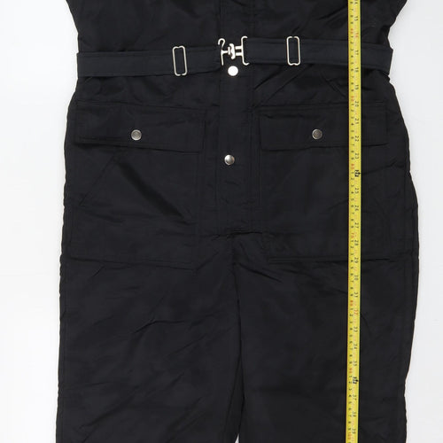 Fieldmaster Men Black Medium Insulated Snow Pants All-in-One Suit