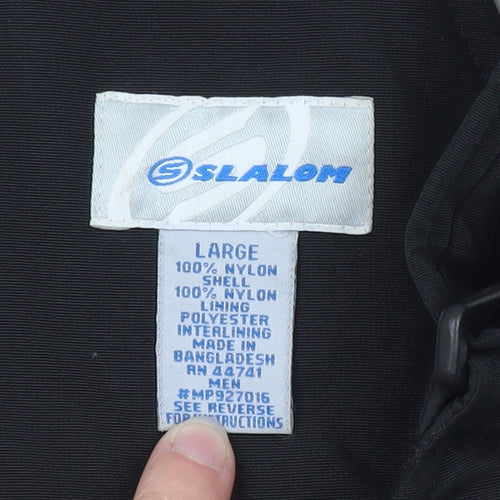 Slalom Men Black L Snow Pants Waterproof Insulated Ski Trousers