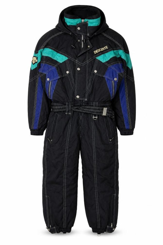 Descente Men's Black L Ski Snow Pants Suit Insulated Waterproof Lined