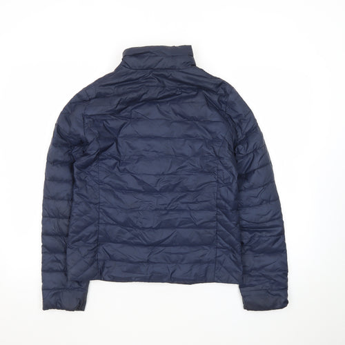 Jack Wills Women's Blue Quilted Puffer Jacket Size 10