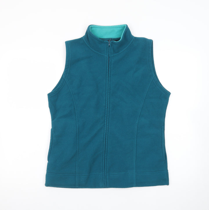 ISLE Essentials Women's Blue Fleece Zip Waistcoat Size M 14-16