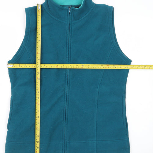 ISLE Essentials Women's Blue Fleece Zip Waistcoat Size M 14-16