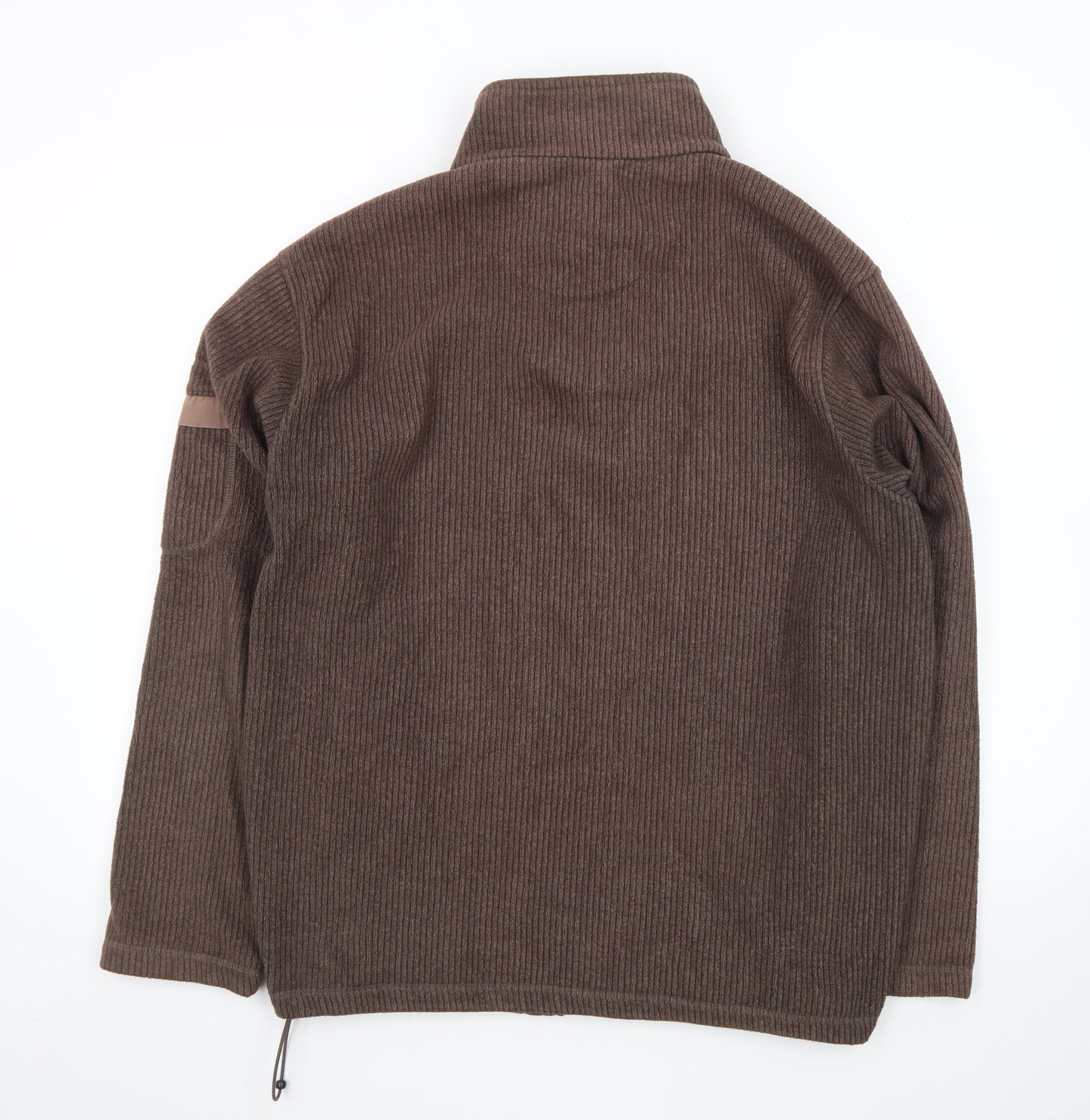 Regatta Men Brown Fleece 1/4 Zip Pullover Sweatshirt L Outdoor Hiking