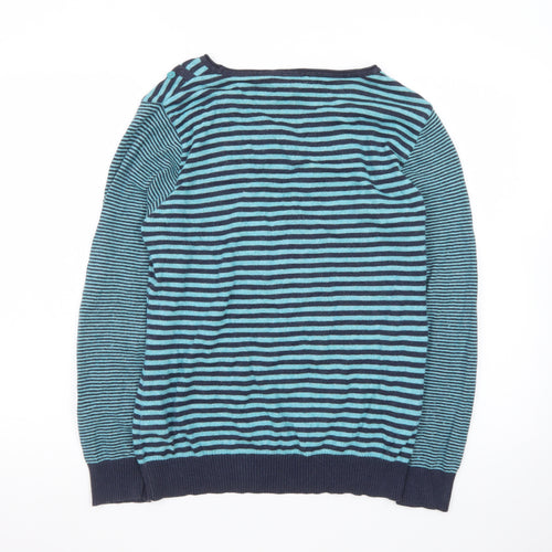 Marks and Spencer Women’s Blue Striped Bow Knit Jumper Size 16