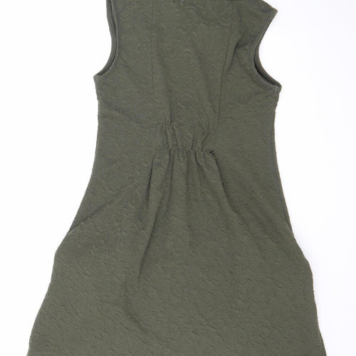 Apricot Womens Green Size 8 Sleeveless Cowl Neck Shift Dress