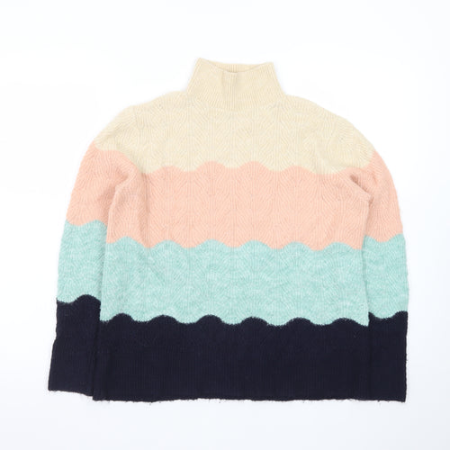Oasis Women’s Multi Stripe High Neck Knit Jumper M
