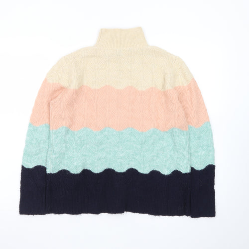 Oasis Women’s Multi Stripe High Neck Knit Jumper M