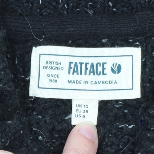 FatFace Unisex Black Cable Knit Cardigan M
