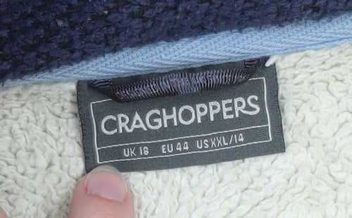 Craghoppers Women’s Blue Fleece Lined Full Zip Jacket Size 18