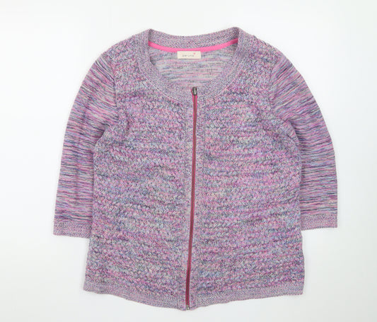 Marks and Spencer Women’s Multicoloured Full Zip Knit Jumper Size 16