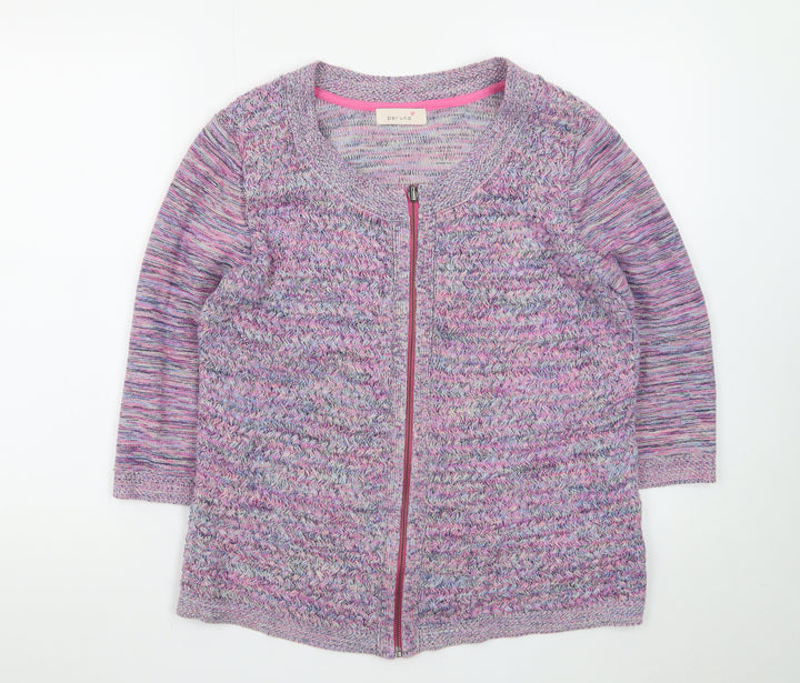 Marks and Spencer Women’s Multicoloured Full Zip Knit Jumper Size 16