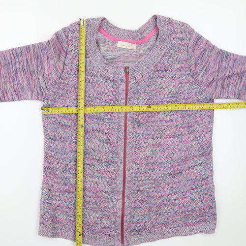 Marks and Spencer Women’s Multicoloured Full Zip Knit Jumper Size 16