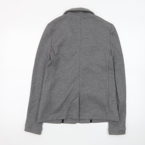 Whistles Women Grey Single-Breasted Blazer Jacket Size 8
