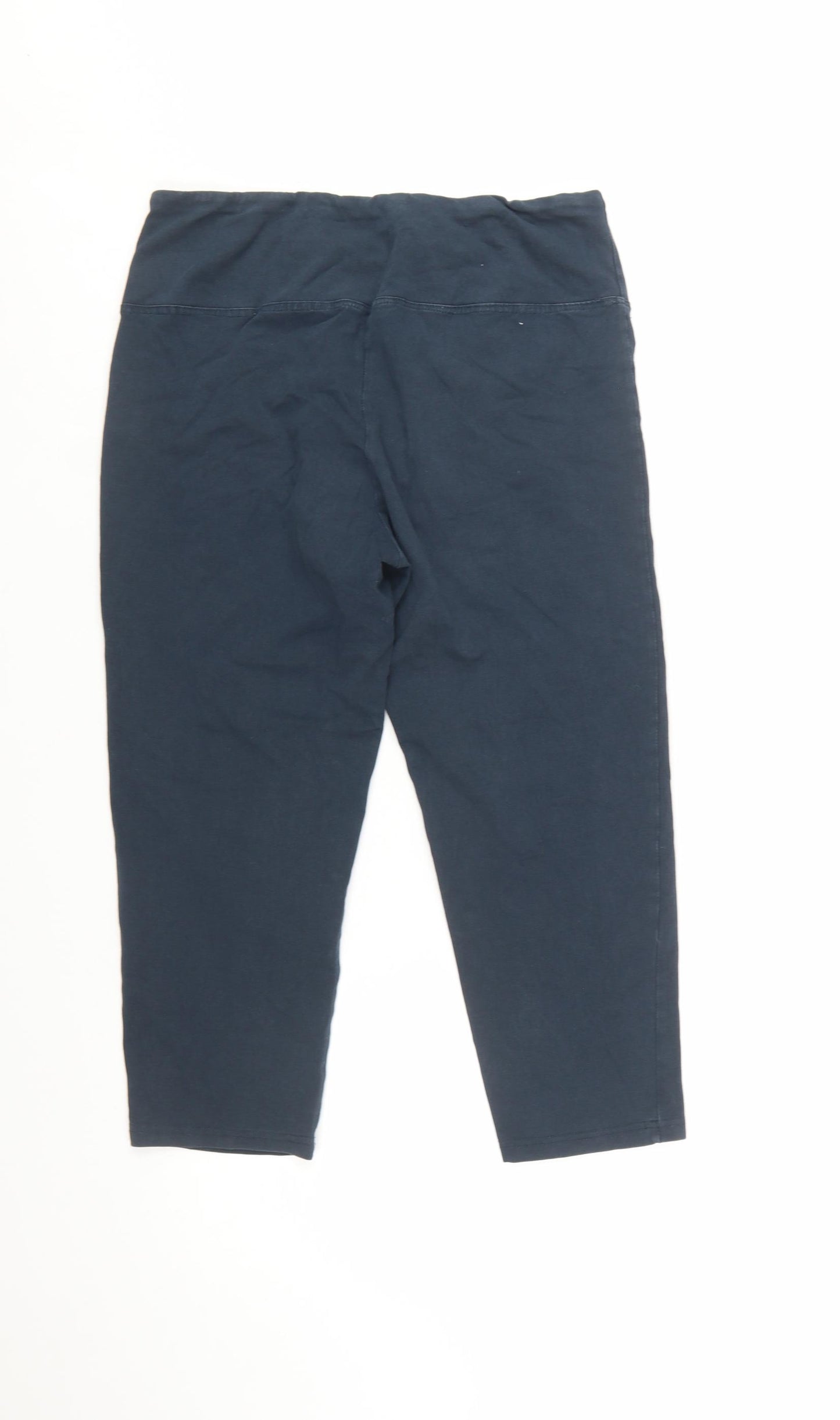 Alice Collins Women Blue Cotton Stretch Capri Leggings Size 14