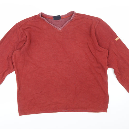 L.O.G.G. Men’s Red V-Neck Pullover Sweatshirt Size L