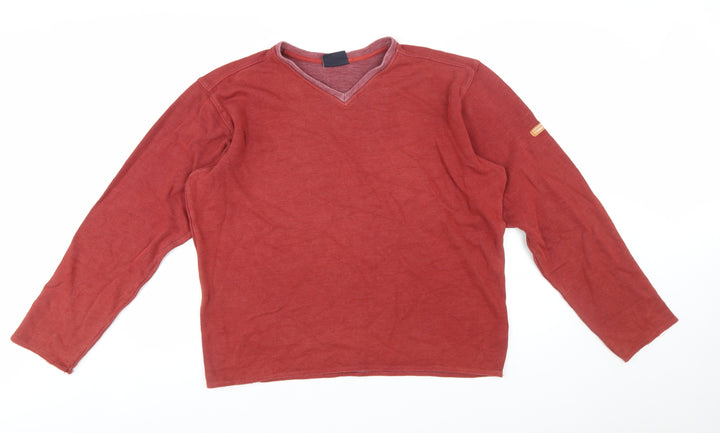 L.O.G.G. Men’s Red V-Neck Pullover Sweatshirt Size L