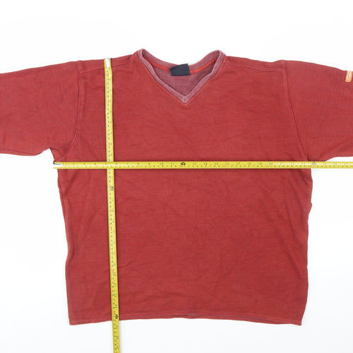 L.O.G.G. Men’s Red V-Neck Pullover Sweatshirt Size L