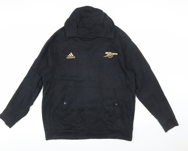 Adidas Men Black L Pullover Hoodie Football Sportswear
