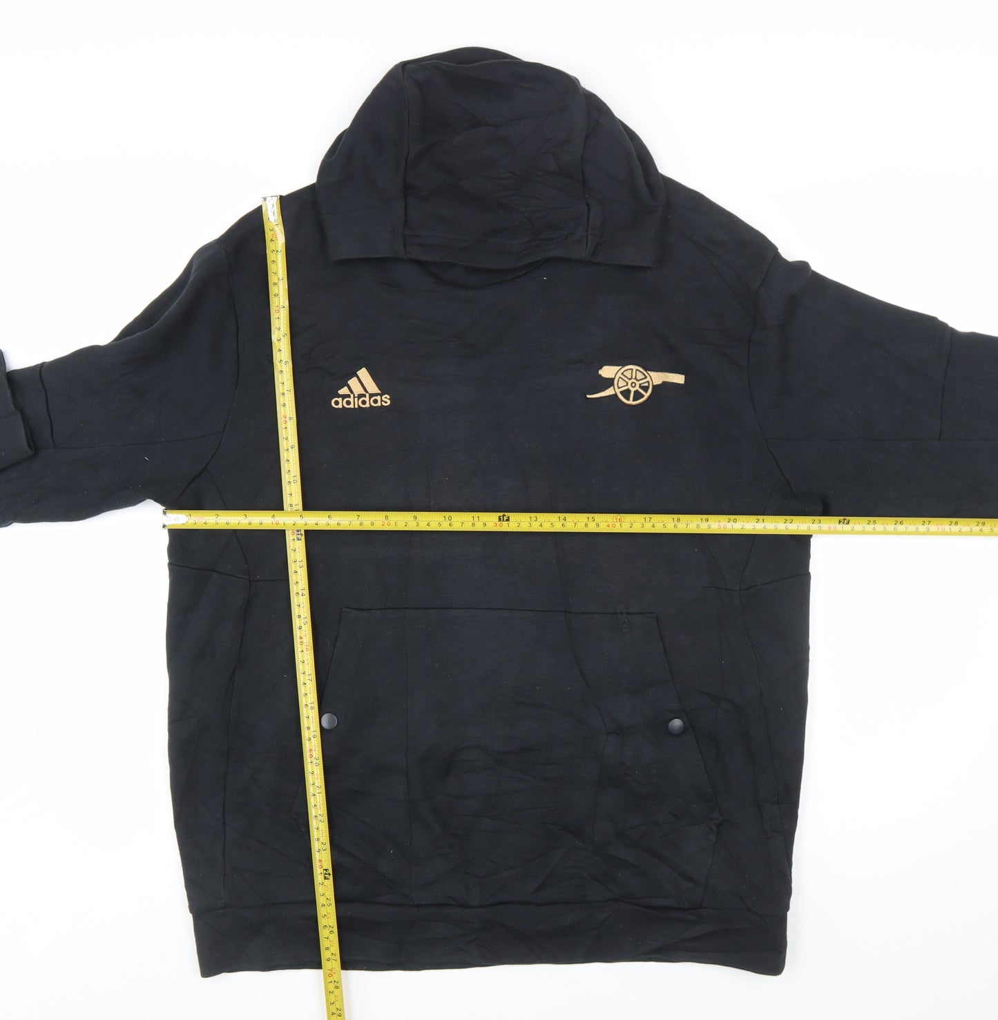 Adidas Men Black L Pullover Hoodie Football Sportswear