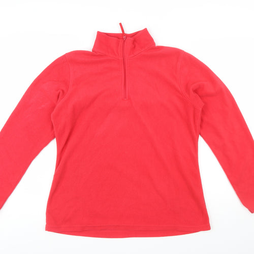 Mountain Warehouse Women Red Fleece Pullover Sweatshirt Size L