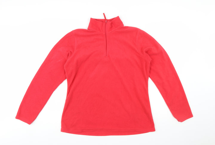 Mountain Warehouse Women Red Fleece Pullover Sweatshirt Size L
