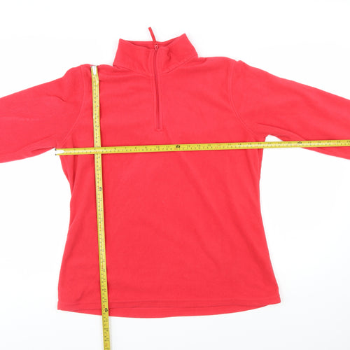Mountain Warehouse Women Red Fleece Pullover Sweatshirt Size L