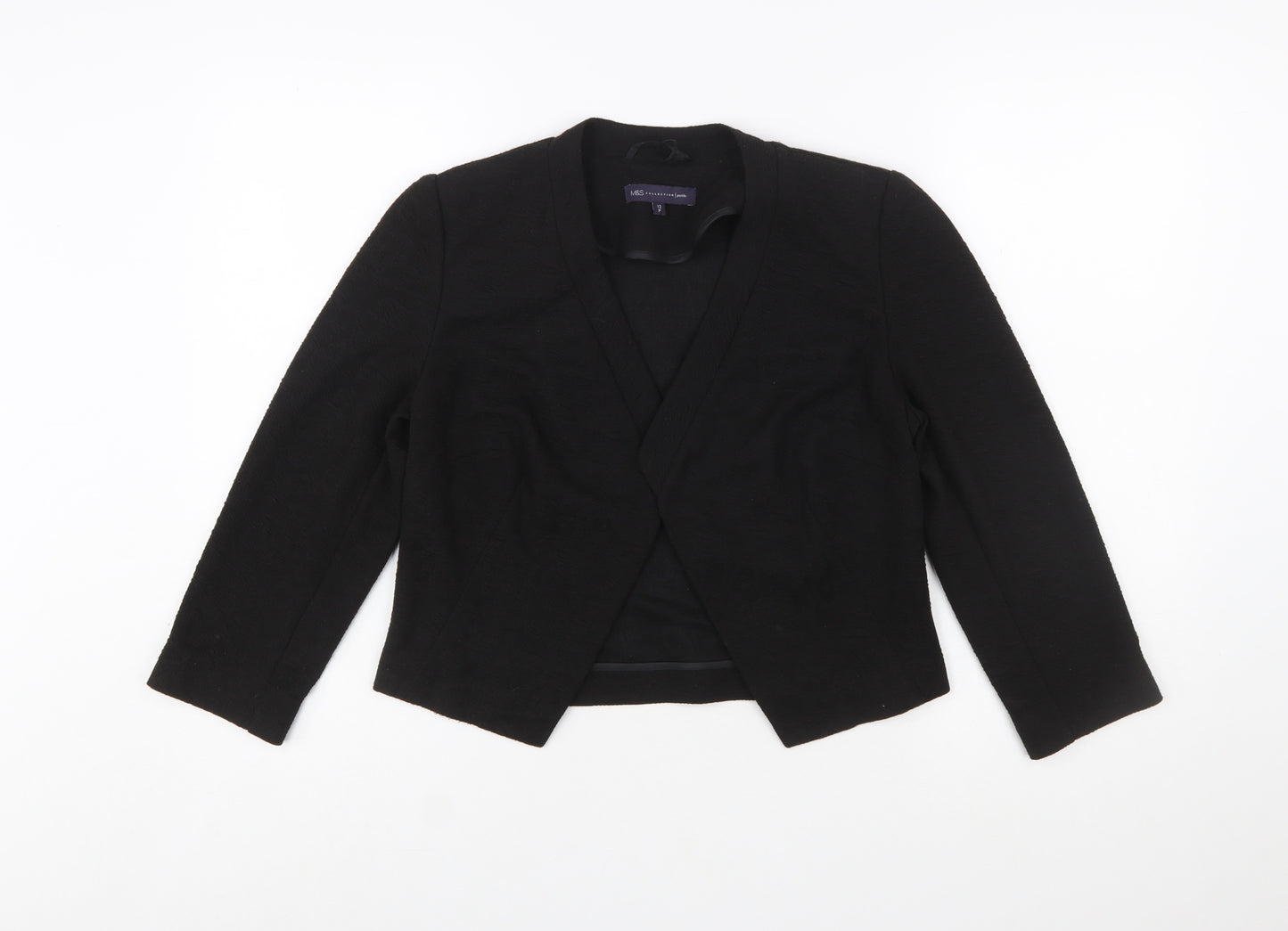 Marks and Spencer Women’s Black Petite 12 Shawl Collar Blazer