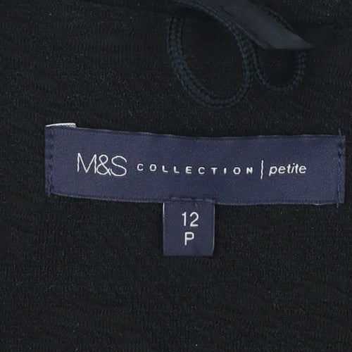 Marks and Spencer Women’s Black Petite 12 Shawl Collar Blazer