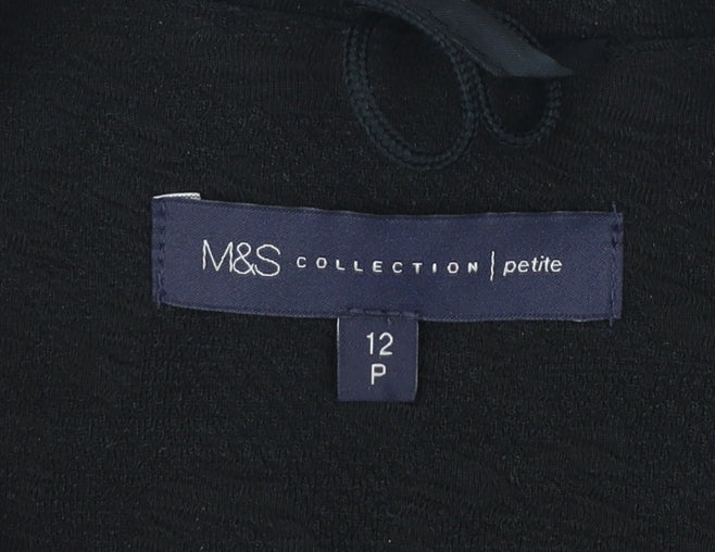 Marks and Spencer Women’s Black Petite 12 Shawl Collar Blazer
