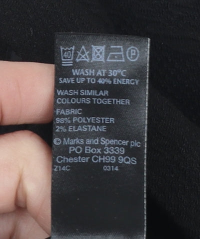 Marks and Spencer Women’s Black Petite 12 Shawl Collar Blazer