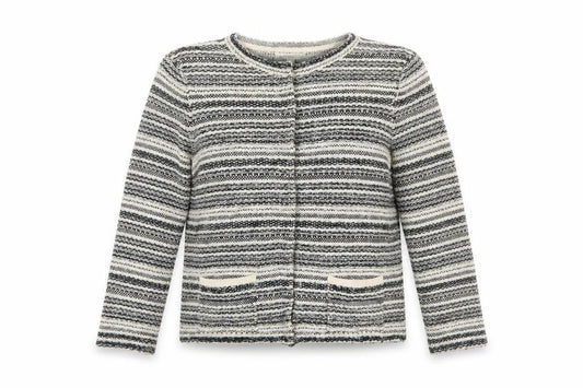 Front view of Monsoon Women's Multicoloured Striped Knit Cardigan M