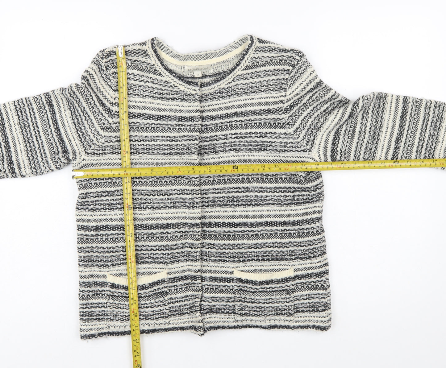 Monsoon Women's Multicoloured Striped Knit Cardigan M