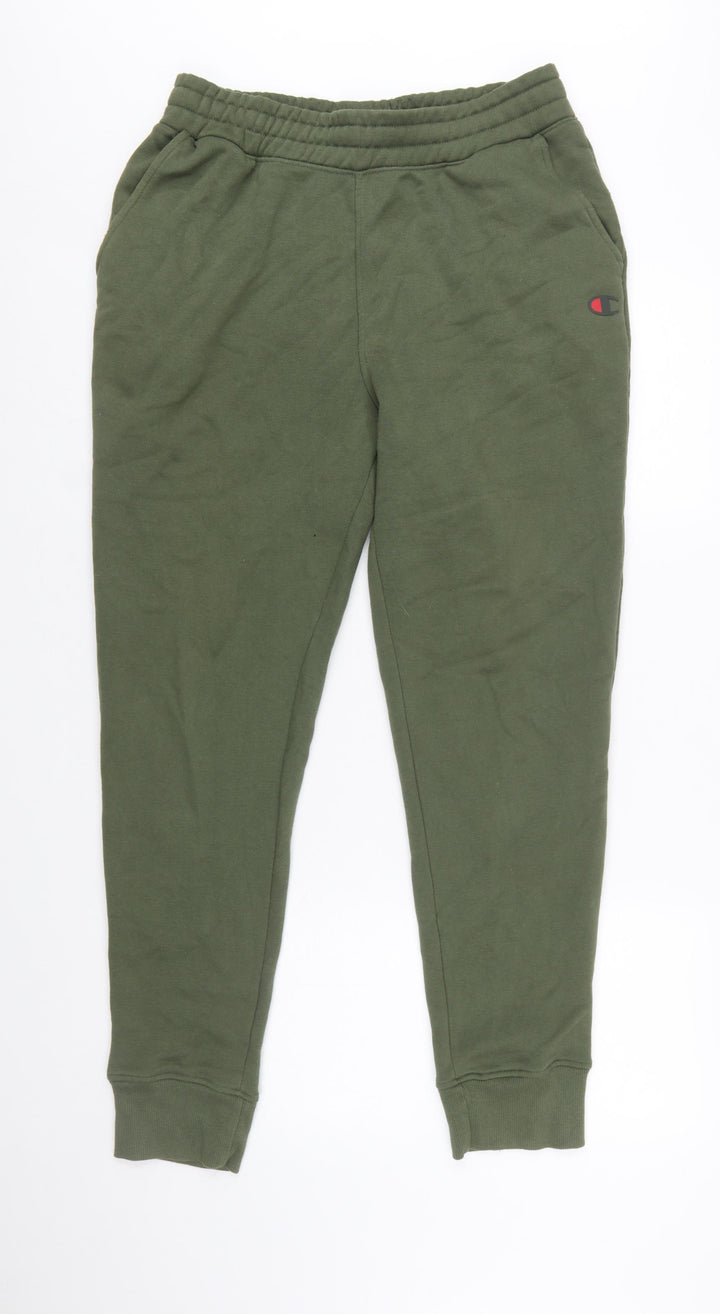 Champion Men’s Green Jogger Trousers Size M Fleece Comfort Fit