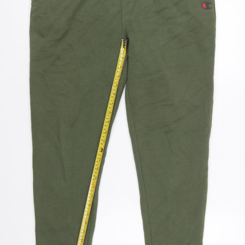 Champion Men’s Green Jogger Trousers Size M Fleece Comfort Fit