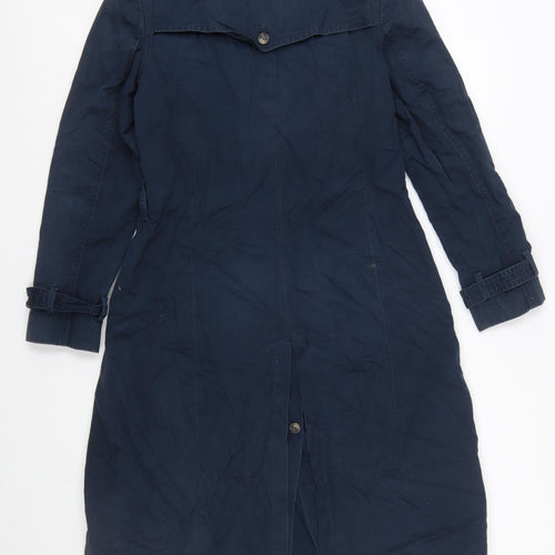 Marks and Spencer Women's Blue Cotton Trench Coat Size 10