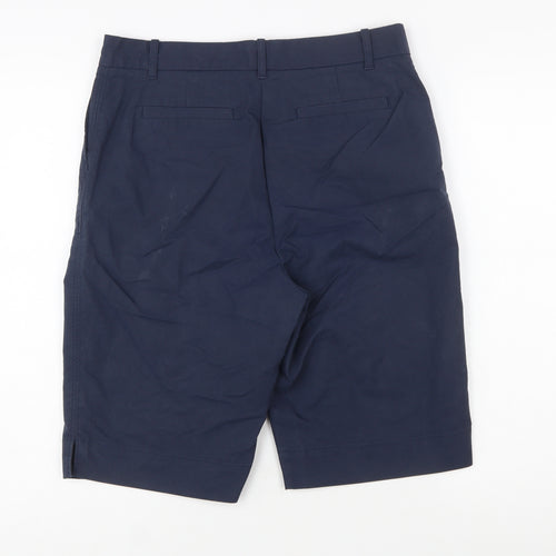 Marks and Spencer Women's Blue Bermuda Cotton Blend Shorts Size 12