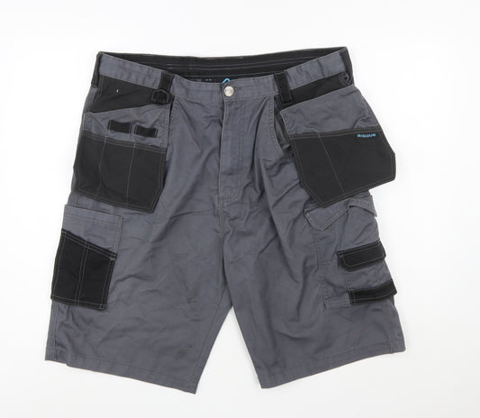 Rigour Men's Grey Cargo Work Shorts W38 Regular Fit