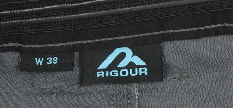 Rigour Men's Grey Cargo Work Shorts W38 Regular Fit