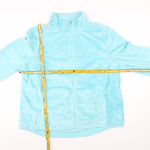Izod Women Blue Fleece Full Zip Jacket XL Lightweight Casual
