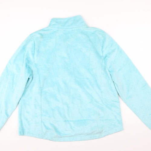 Izod Women Blue Fleece Full Zip Jacket XL Lightweight Casual