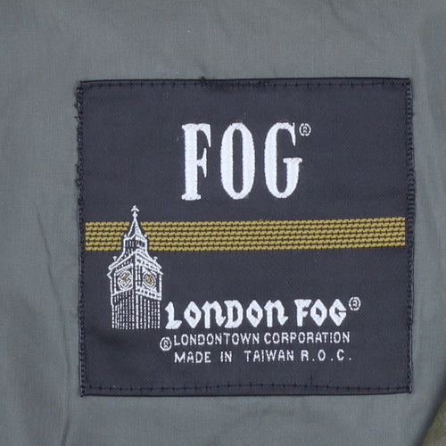 London Fog Women's Green Mid-Length Rain Coat Size 6 Regular