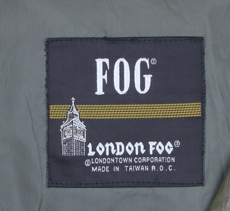 London Fog Women's Green Mid-Length Rain Coat Size 6 Regular