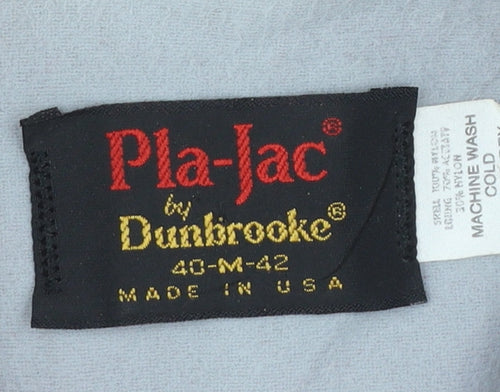 Dunbrooke Pla-Jac Men's Red Varsity Satin Jacket Size M 40in Retro Sports Style
